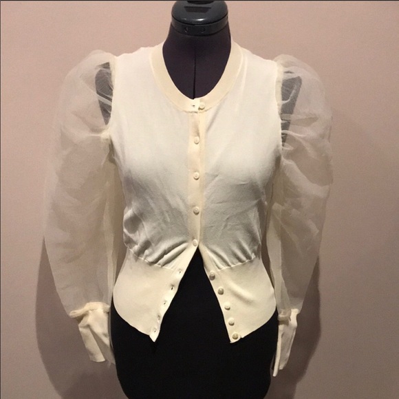 🆕Zara Organdy cardigan, size M - Picture 2 of 7
